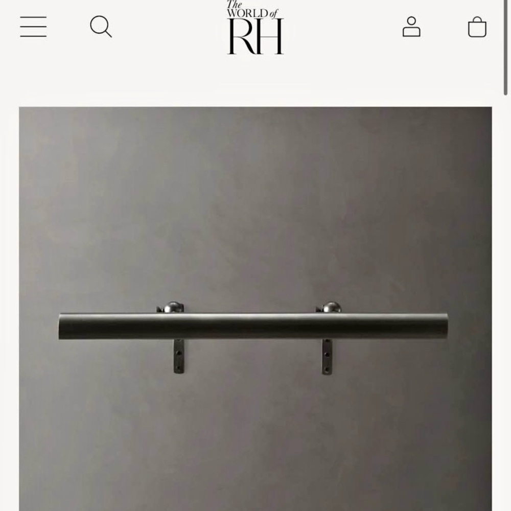 Restoration Hardware Matte Bronze Wall-Mounted Picture Light